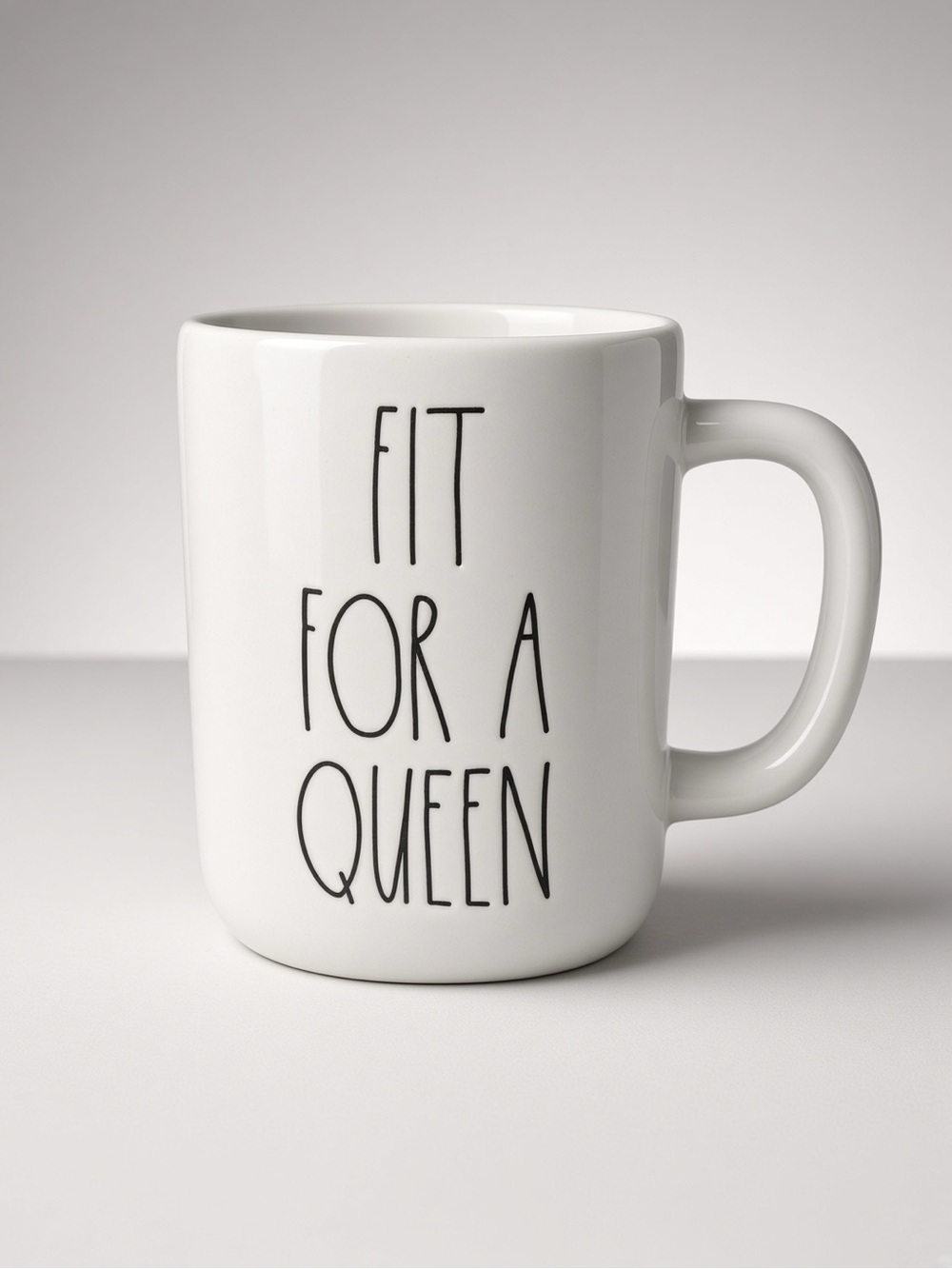 RAE DUNN “Fit For A Queen” Artisan Collection Mug – Ceramic Coffee Cup